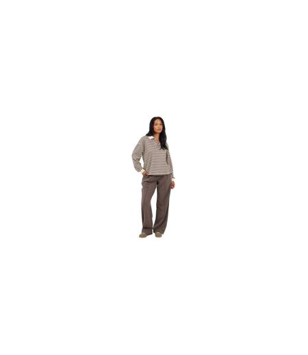 Pantalon Jessie Femme Marron Blanc Brave Soul