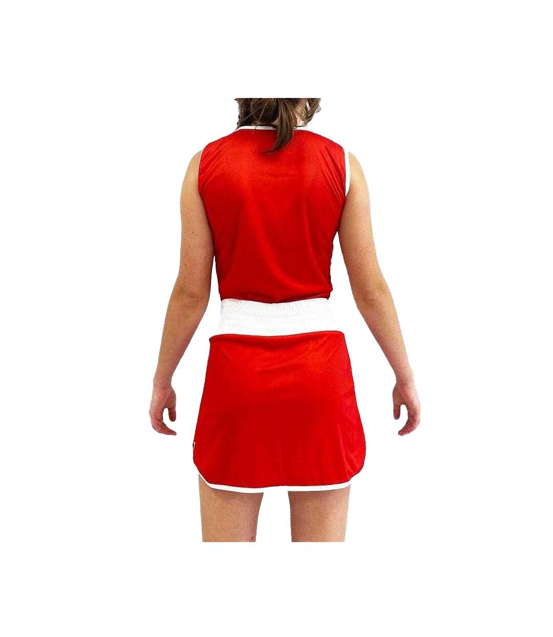Short De Boxe Et Débardeur Femme Rouge BoxFit-2