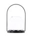 Lanterne Design en Verre Flora 14cm Noir-1