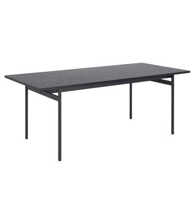 Table à manger en mélaminé et Métal 4 à 6 convives - L. 200 cm - Noir