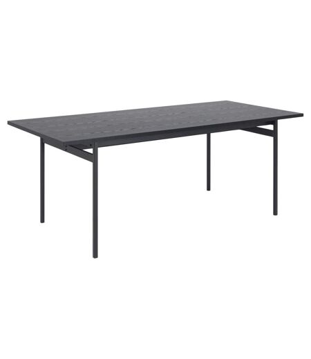 Table à manger en mélaminé et Métal 4 à 6 convives - L. 200 cm - Noir