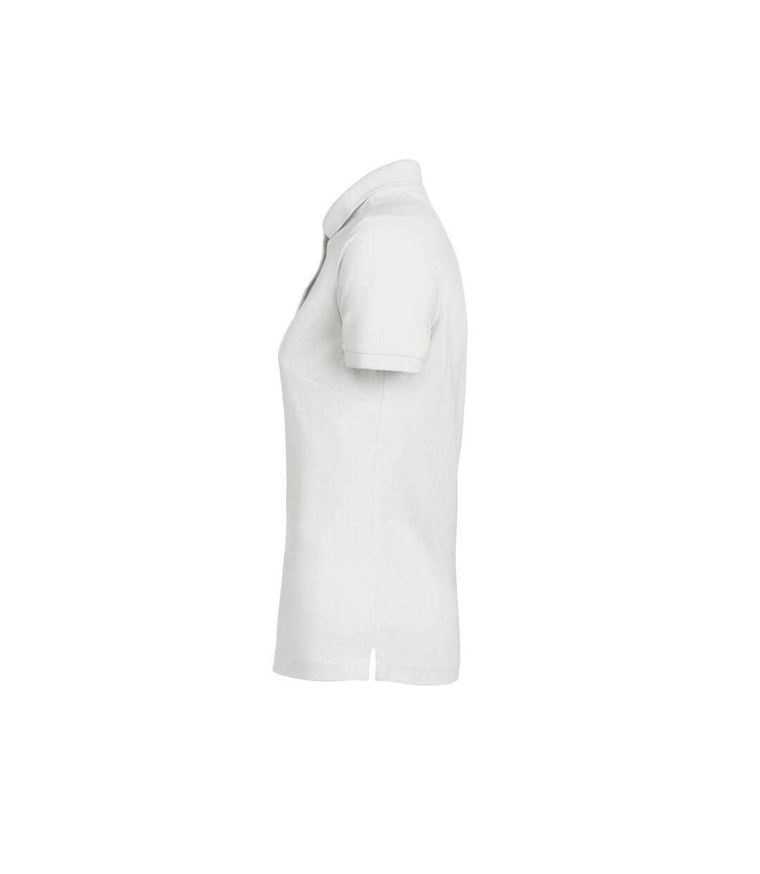 Womens/ladies Surf Pro Polo Shirt White Printer-3