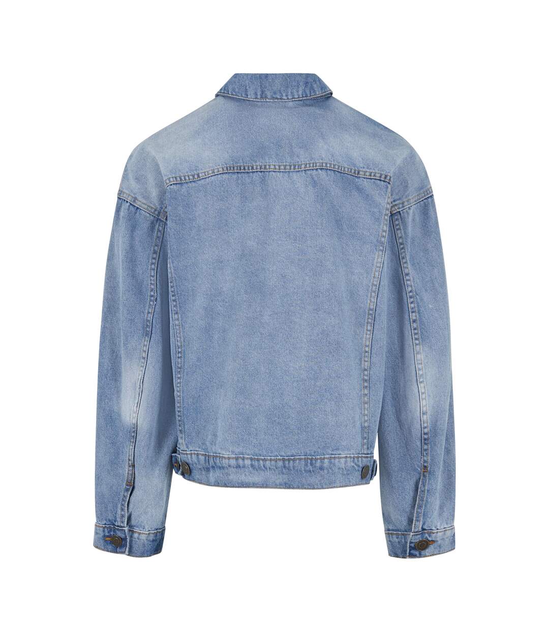 Veste En Jean Homme Nouveau Bleu Clair Délavé Build Your Brand-3