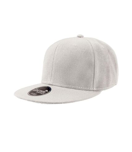 Atlantis Snap Back Flat Visor 6 Panel Cap (White) - UTAB213