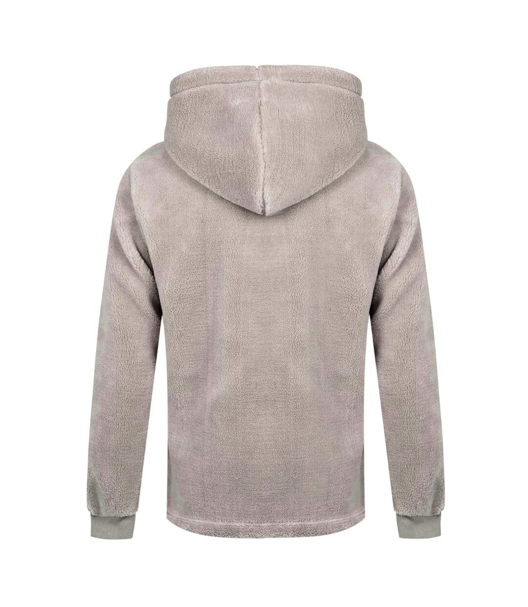 Mens Logo Sherpa Quarter Zip Hoodie Grey MKI MIYUKI ZOKU-3