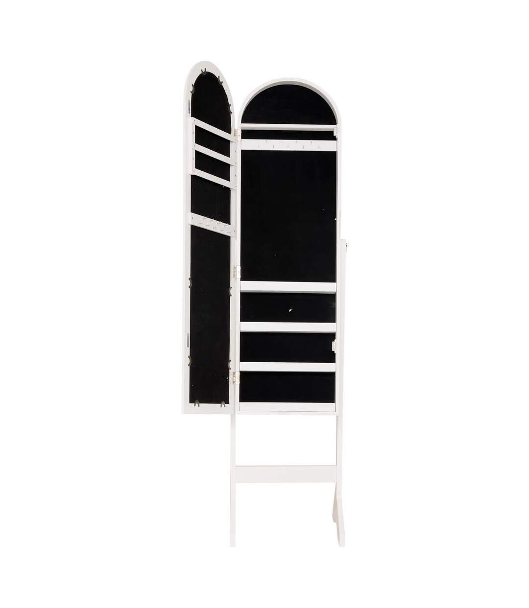 Armoire à Bijoux Avec Miroir Emily 158cm Blanc-2