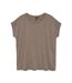 T-Shirt marron femme vero moda lava-1