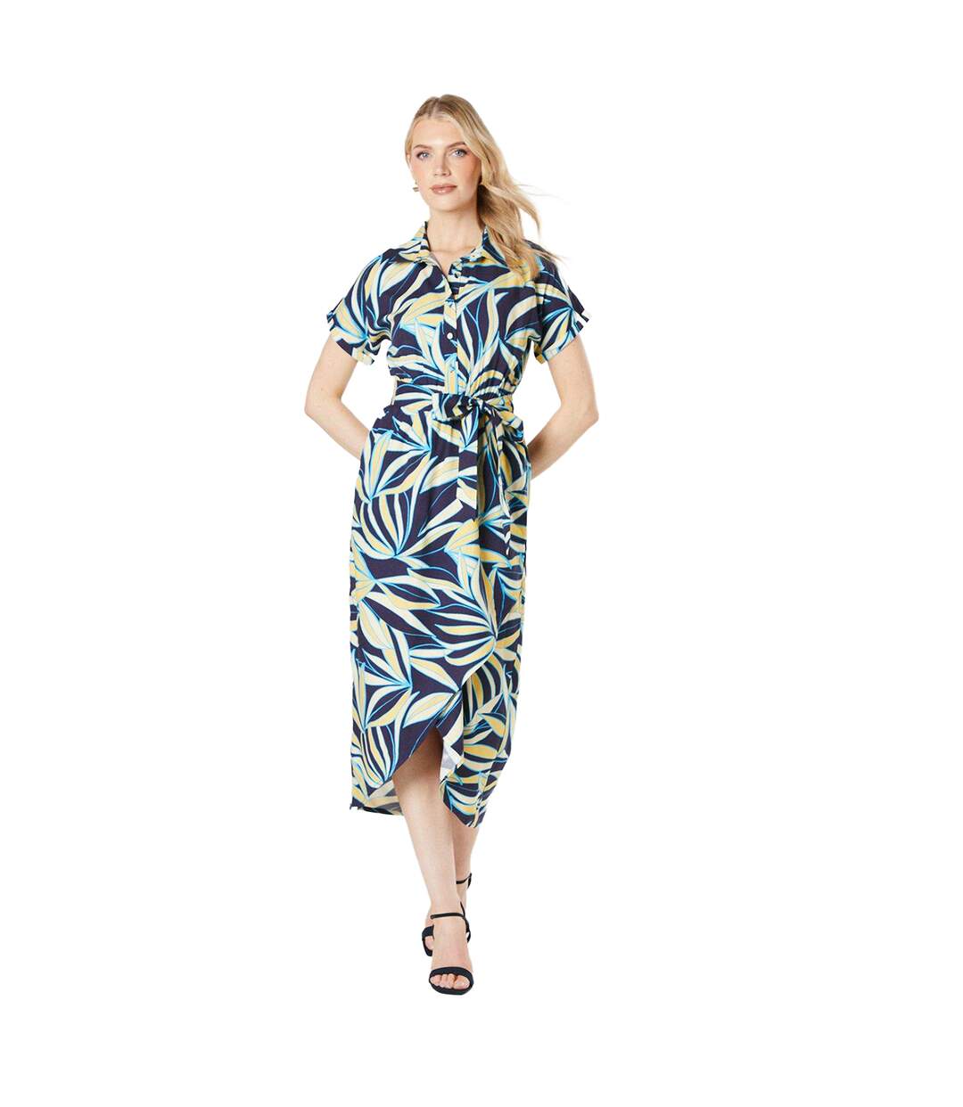 Robe mi-longue femme bleu marine Principles