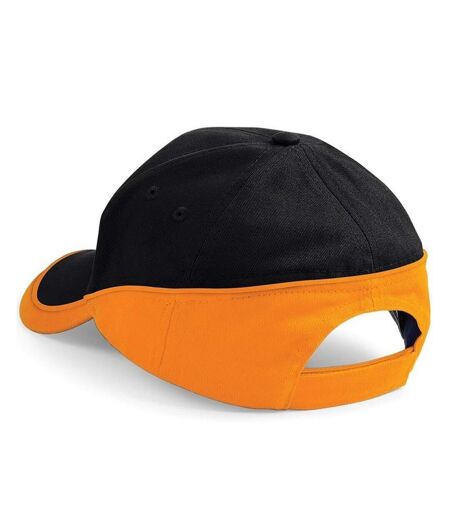 Lot de 2  casquettes de sport adulte noir/orange Beechfiel