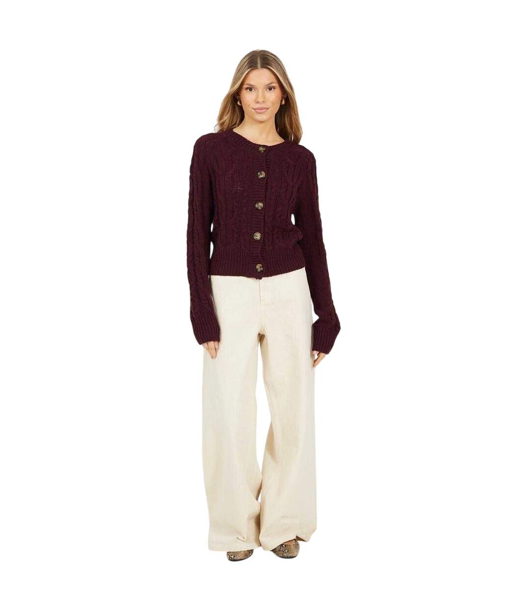 Cardigan Manches Raglan Femme Bordeaux Brave Soul-1