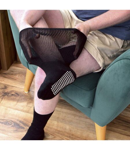 1 Pack Extra Wide Bamboo Oedema Socks with Grips
