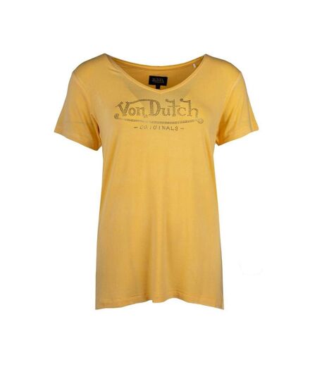 T-shirt Jaune Femme Von Dutch ROAN - L