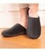 Isotoner Chaussons Mules homme rayures-2