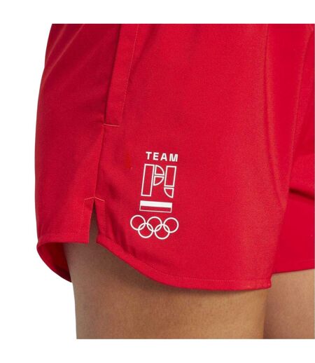 Short De Course Motif/style Pologne Femme Rouge Écarlate Adidas