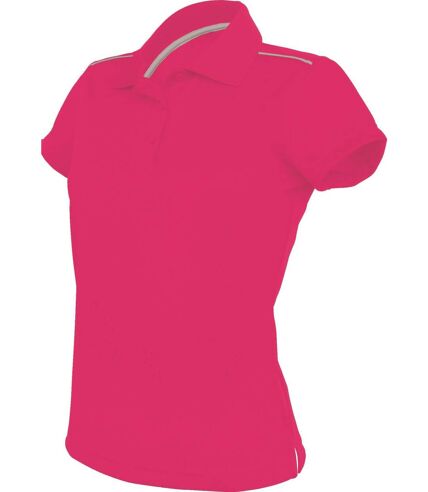 Polo femme sport - PA481 - rose fuchsia - manches courtes