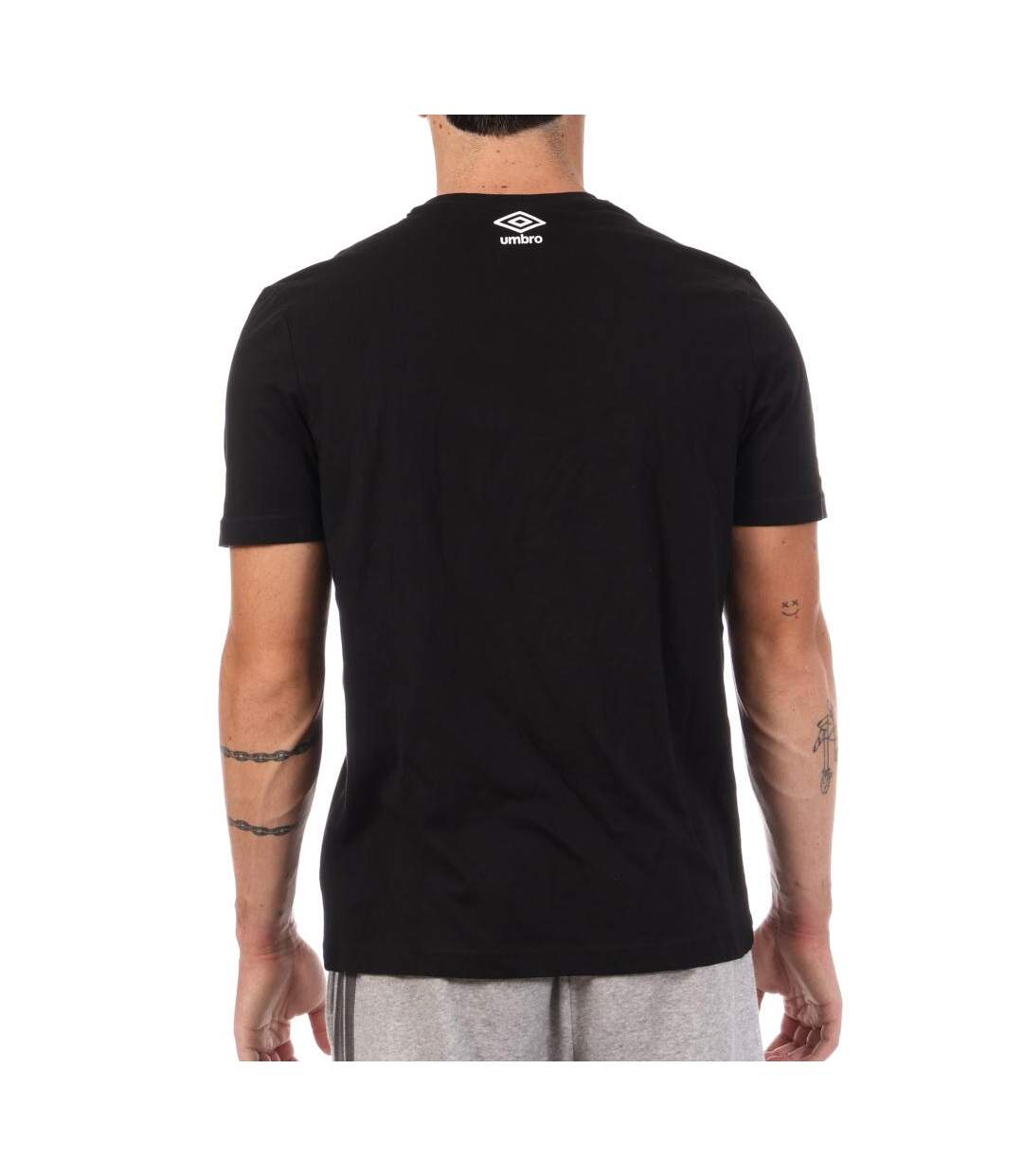 T-shirt noir/jaune homme umbro outl net-2