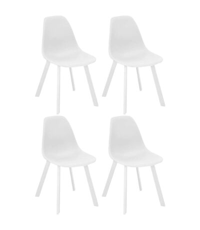 Chaises d'extérieur aluminium et résine Jato (Lot de 4)