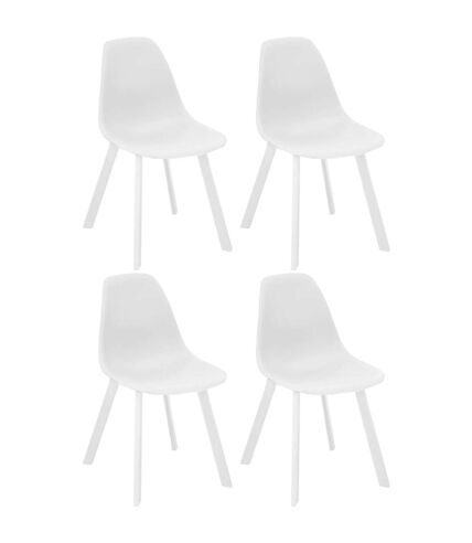 Chaises d'extérieur aluminium et résine Jato (Lot de 4)