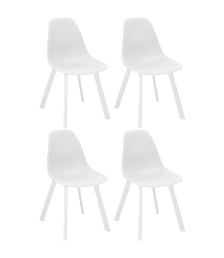 Chaises d'extérieur aluminium et résine Jato (Lot de 4)