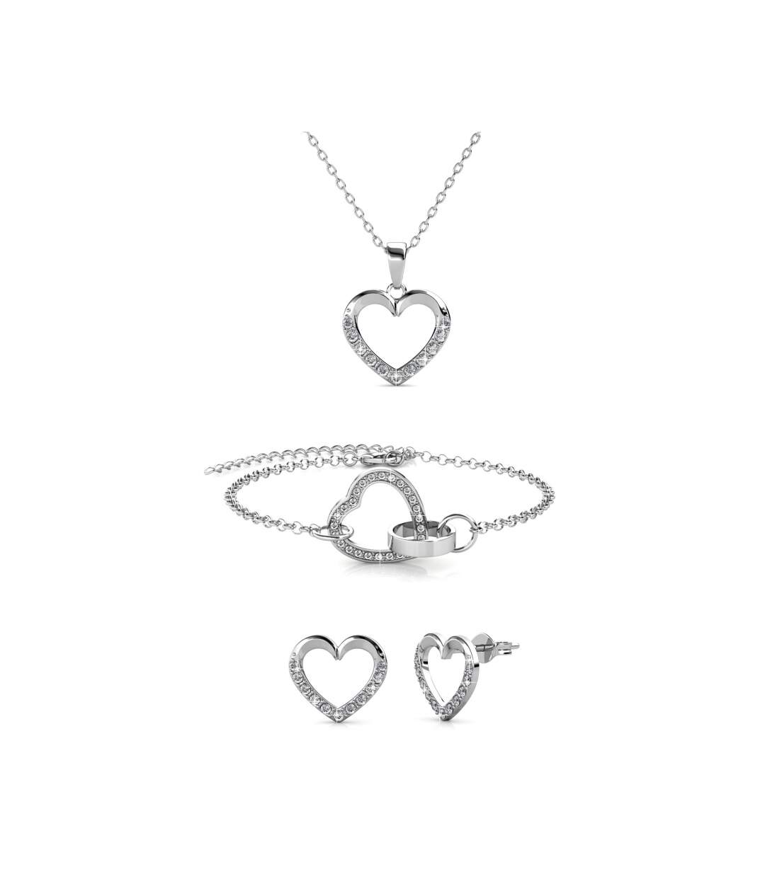 Parure et Coffret Locked Heart Lovett two, Cristal d'Autriche-1