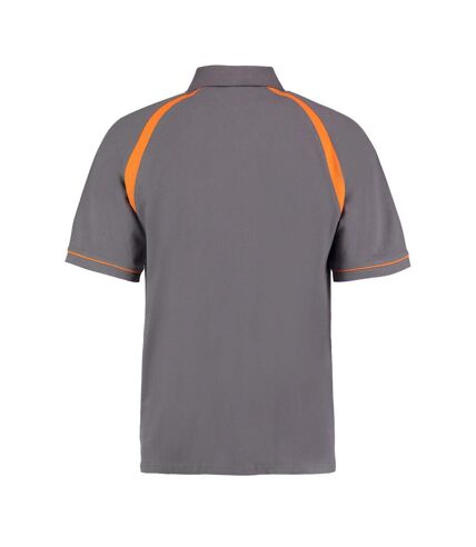 Kustom Kit Mens Oak Hill Polo Shirt (Charcoal/Orange) - UTRW10127