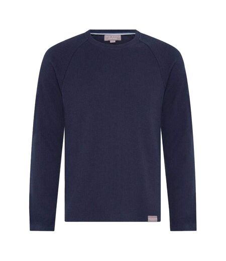 Mens Lettering Crew Neck Regular Long Pyjama Set Navy Ted Baker