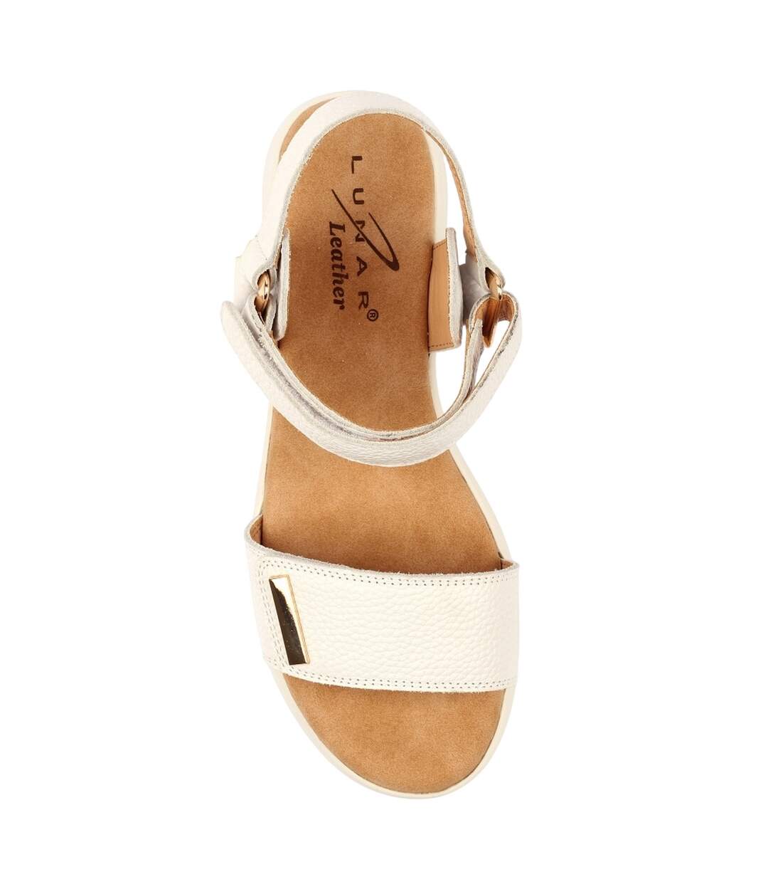 Sandales À Talons Compensés Lark Femme Blanc Lunar-4