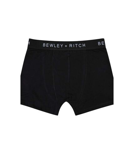 Bewley & Ritch Mens Andross Boxer Shorts (Pack of 3) (Black)