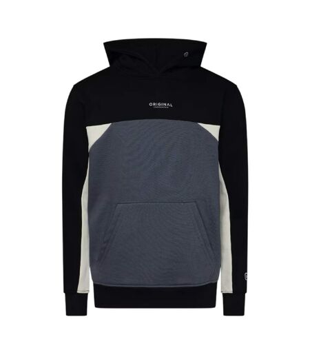 Mens Castlebay Colour Block Hoodie Slate Crosshatch
