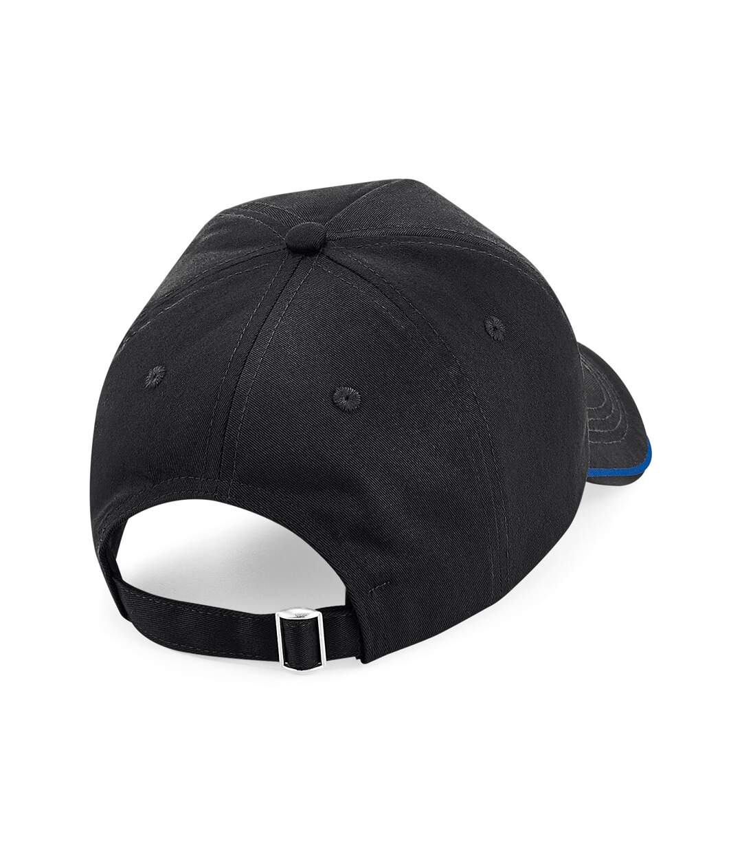 Casquette authentic noir/bleu roi vif Beechfield-2