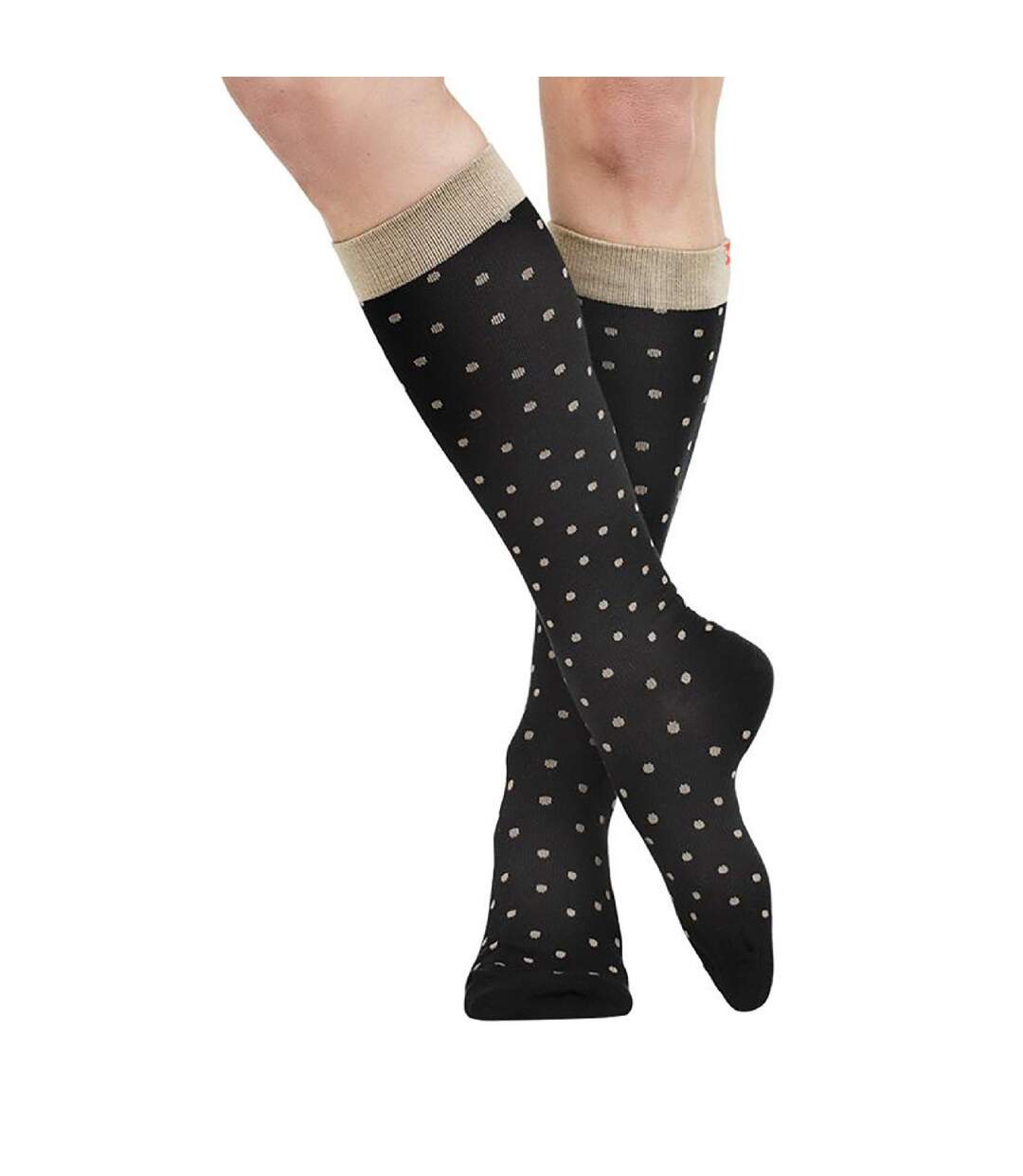 1 Pack Wide Calf Cotton Graduated Compression Socks | 30-40 mmHg-2