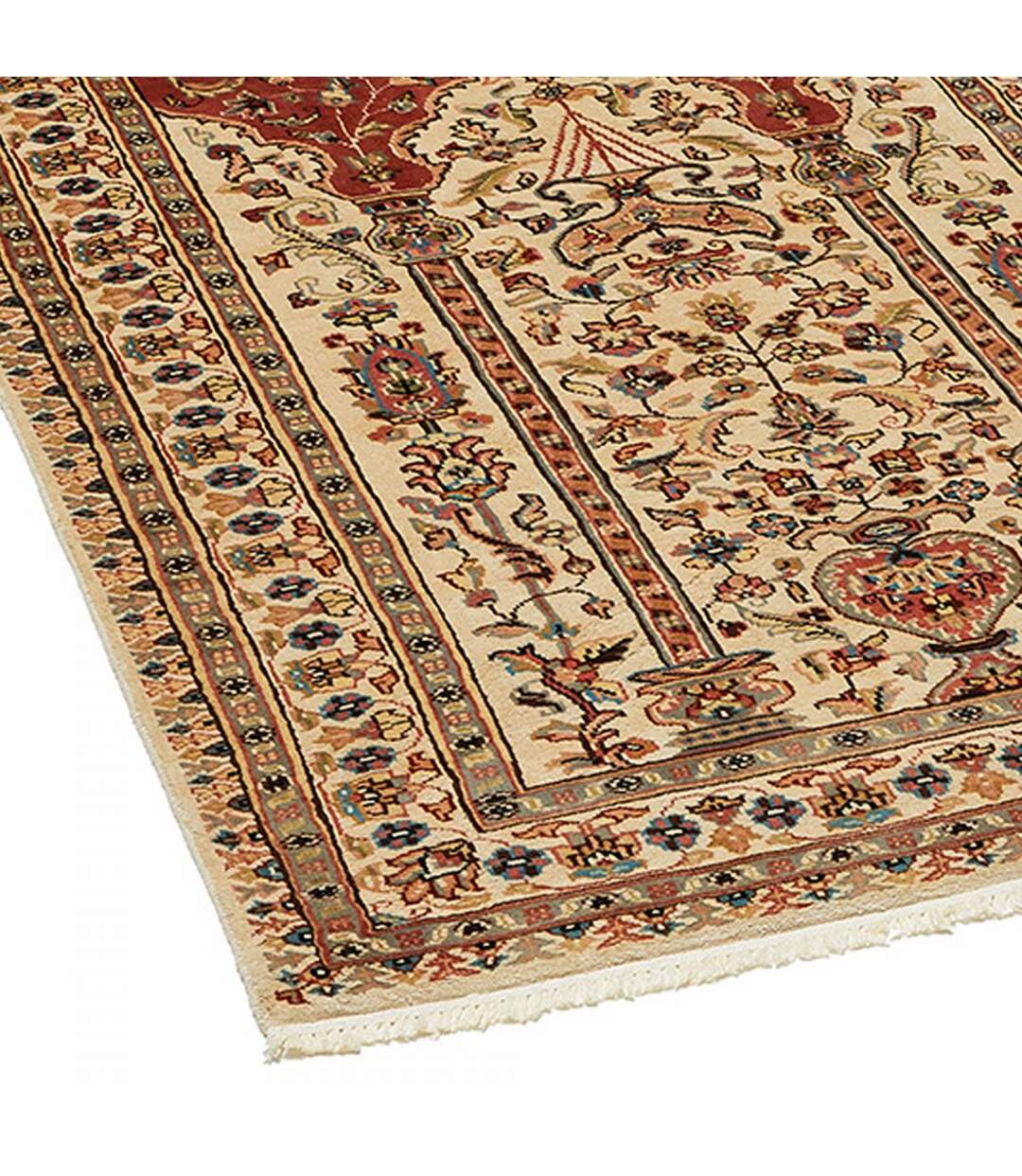 Authentique tapis d'Orient fait main en soie JIHANGIR 55-5