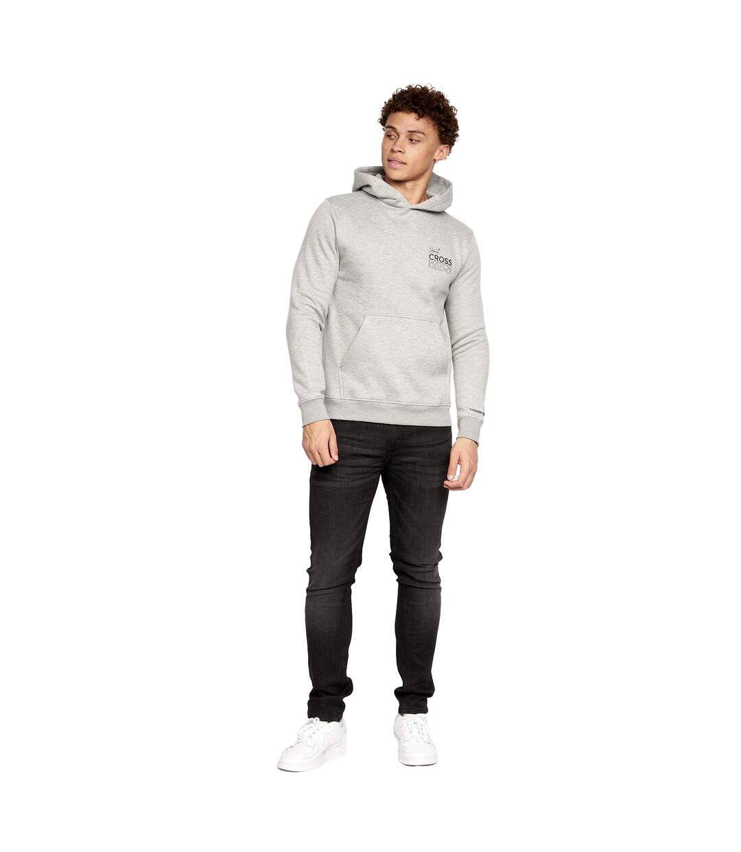 Sweats à capuche burmax homme bleu / gris Crosshatch Crosshatch