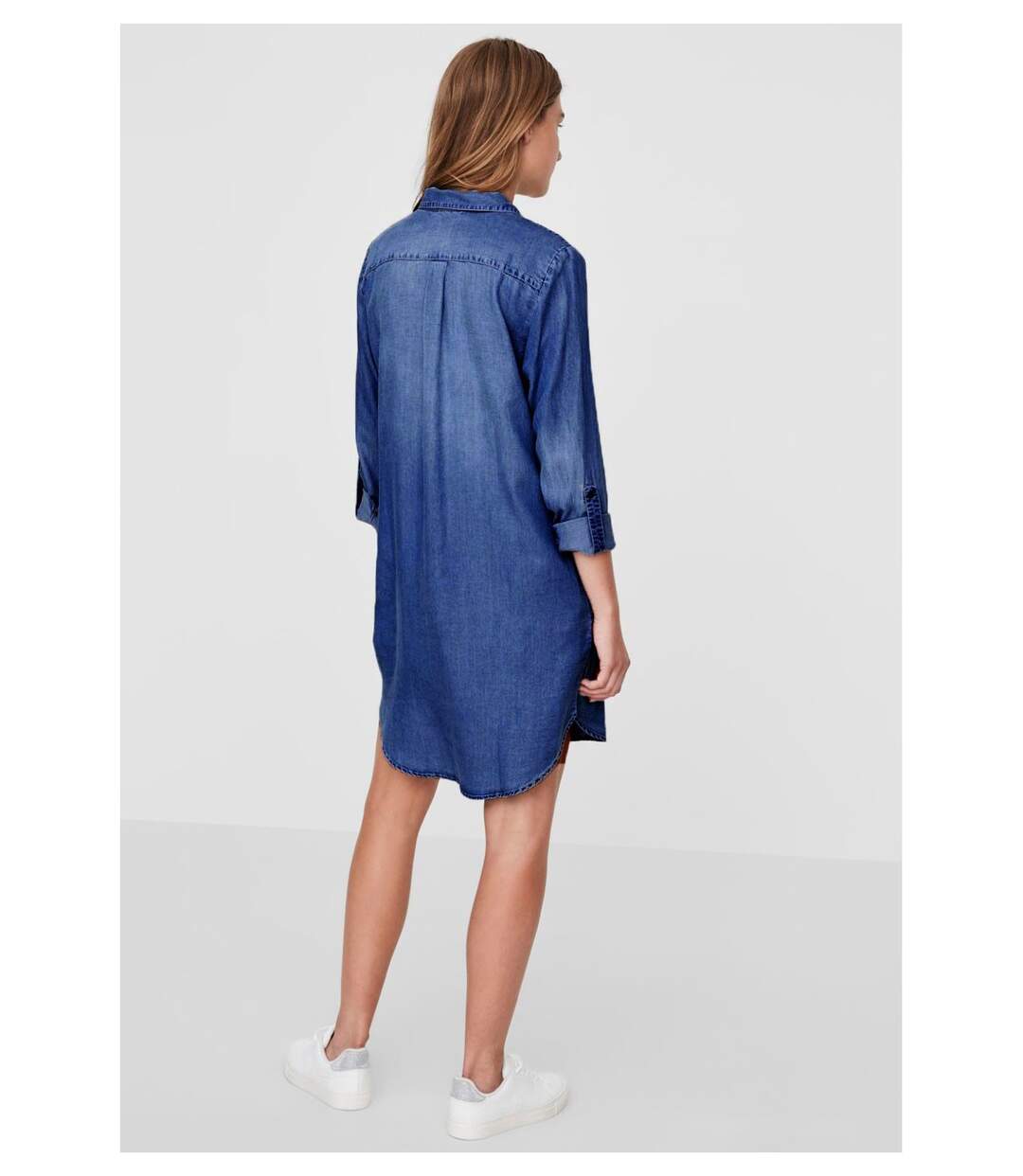 Robe courte en jean-3