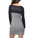 Robe femme manches longues de couleur noir -  Elégante et effet de transparence-2
