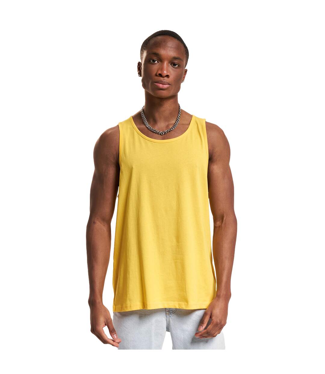 Débardeur Motif/style Uni Homme Jaune Taxi Build Your Brand-1