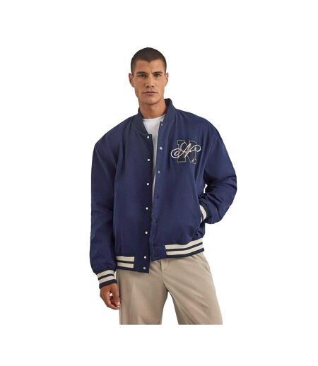Mens Dreman Letterman Jacket Dark Navy Nautica
