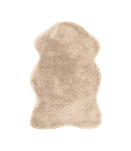 Tapis Uni Doux Poils Longs Rabbit 60x90cm Ivoire