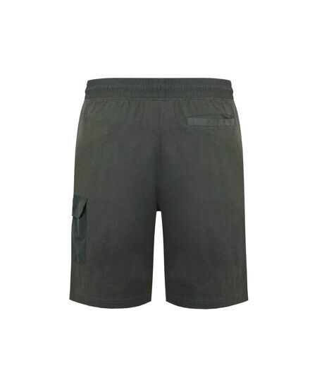 Mens Omega Cotton Cargo Shorts Khaki Green Firetrap