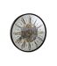 Paris Prix - Horloge Murale chiffres Romains Miroir 78cm Noir