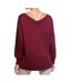 Sweat Bordeaux Femme Nike Yoga - L