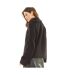 Womens/ladies Fisherman Knitted Zip Detail Jacket Black Brave Soul-3