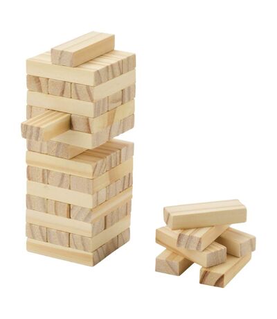 Jeu de blocs en bois à empiler taille unique naturel Floso