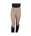 Womens/ladies Oxnam Competition Horse Riding Tights Taupe Coldstream-1
