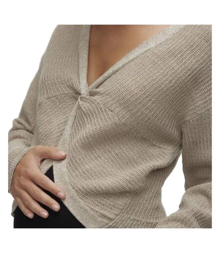 Pull de Grossesse Beige Femme Mamalicious Lems - L