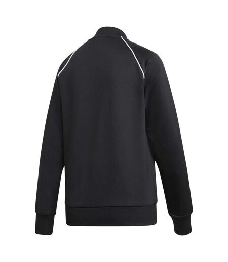 Womens/ladies Adicolor Classics Track Top Black White Adidas