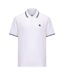 Polo Manches Courtes Barton Homme Blanc Pretty Green-1