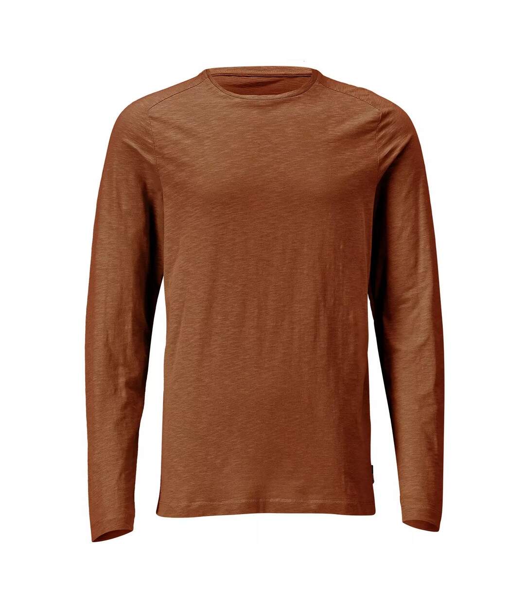 T-shirt Manches Longues Customised Homme Marron Mascot-1