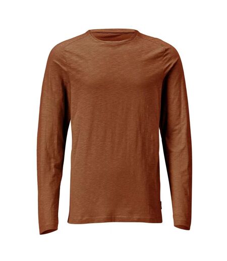 T-shirt Manches Longues Customised Homme Marron Mascot