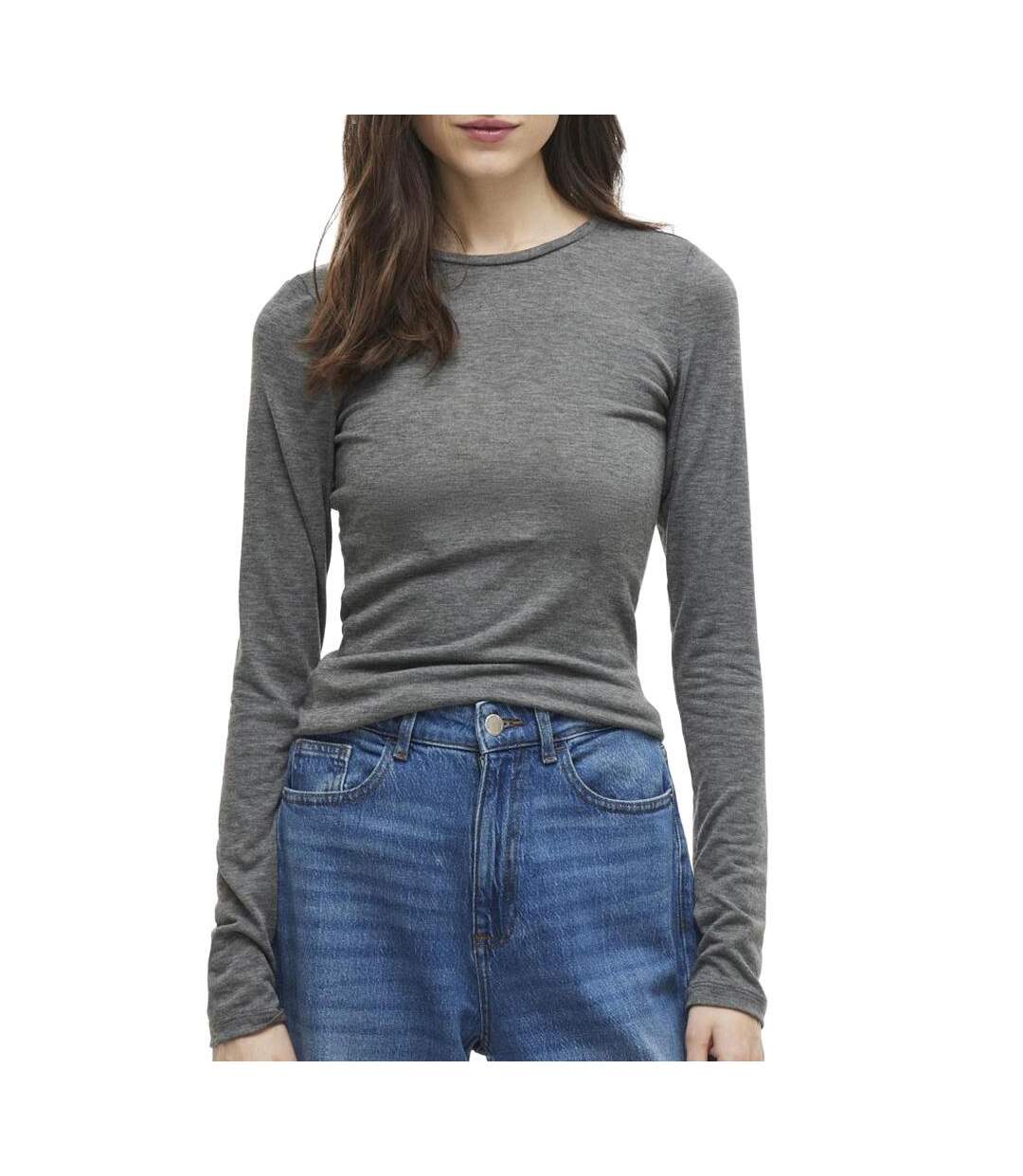 T-Shirt gris femme vila nellie-1